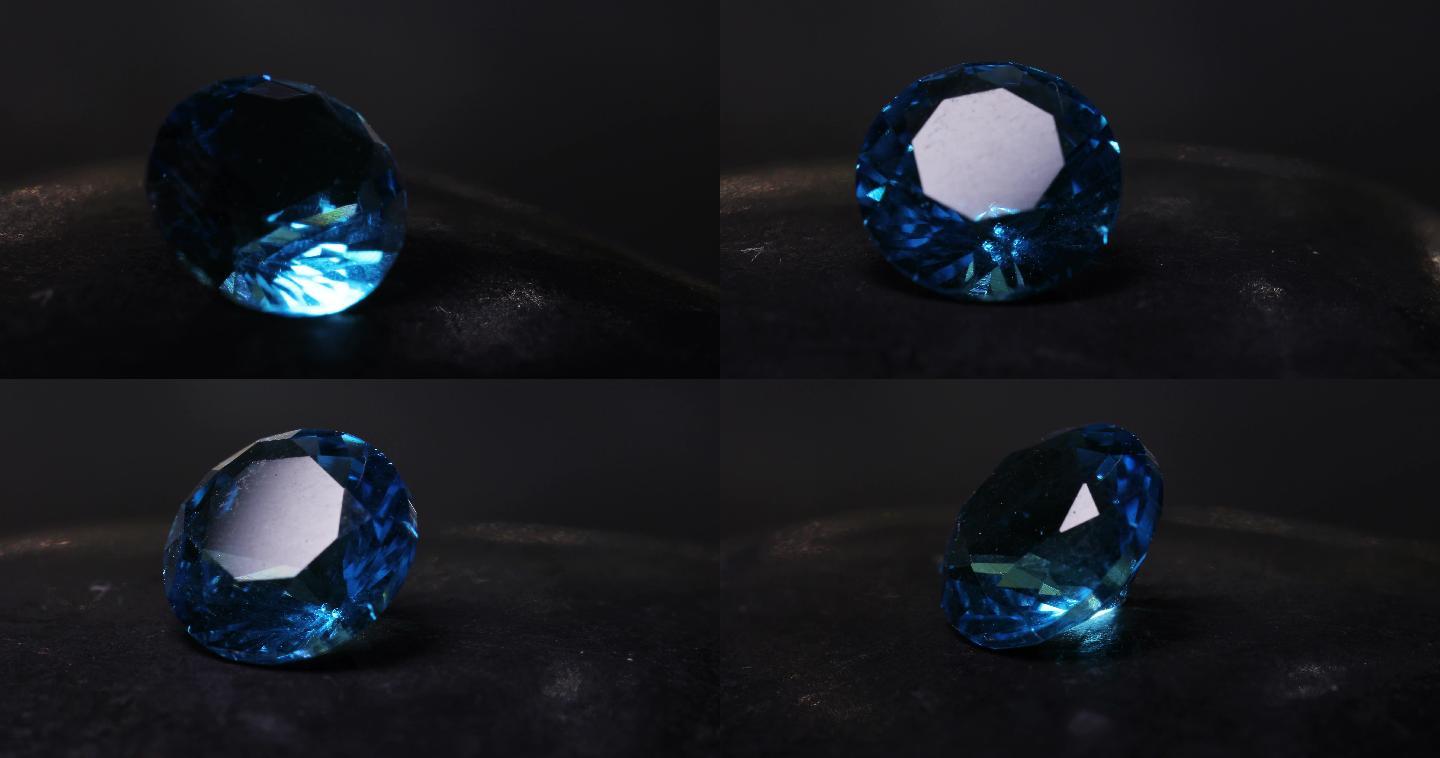 旋转的蓝色钻石