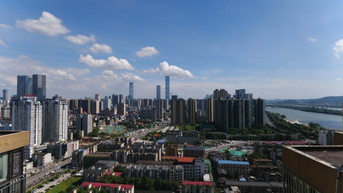 长沙城市延时空景-油铺街