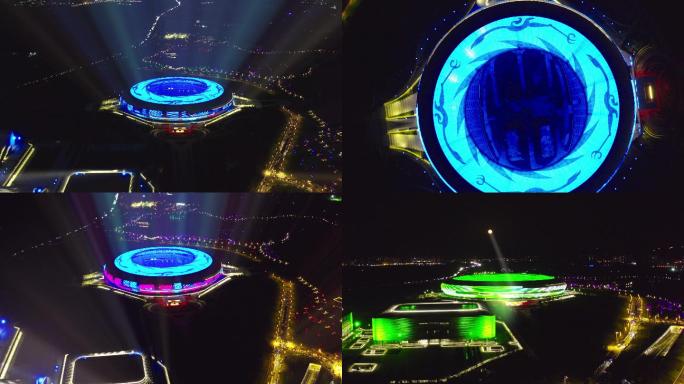 成都东安湖大运会体育中心夜景灯光合集