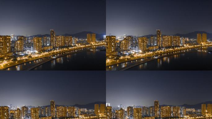 珠海夜景延时/黑金/香洲区/大湾区