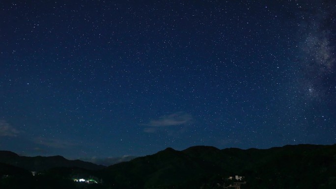 震撼大气星空延时银河流星划过