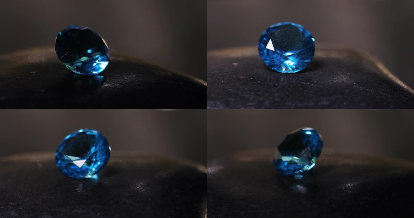 旋转的蓝色钻石