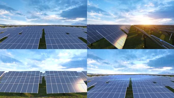 4K新能源太阳能板