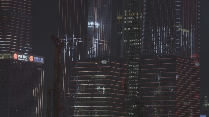 外墙灯光秀近景
