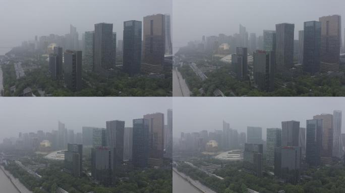 钱江新城城市建筑4K航拍