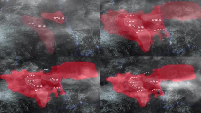 陕甘革命根据地范围地图动画