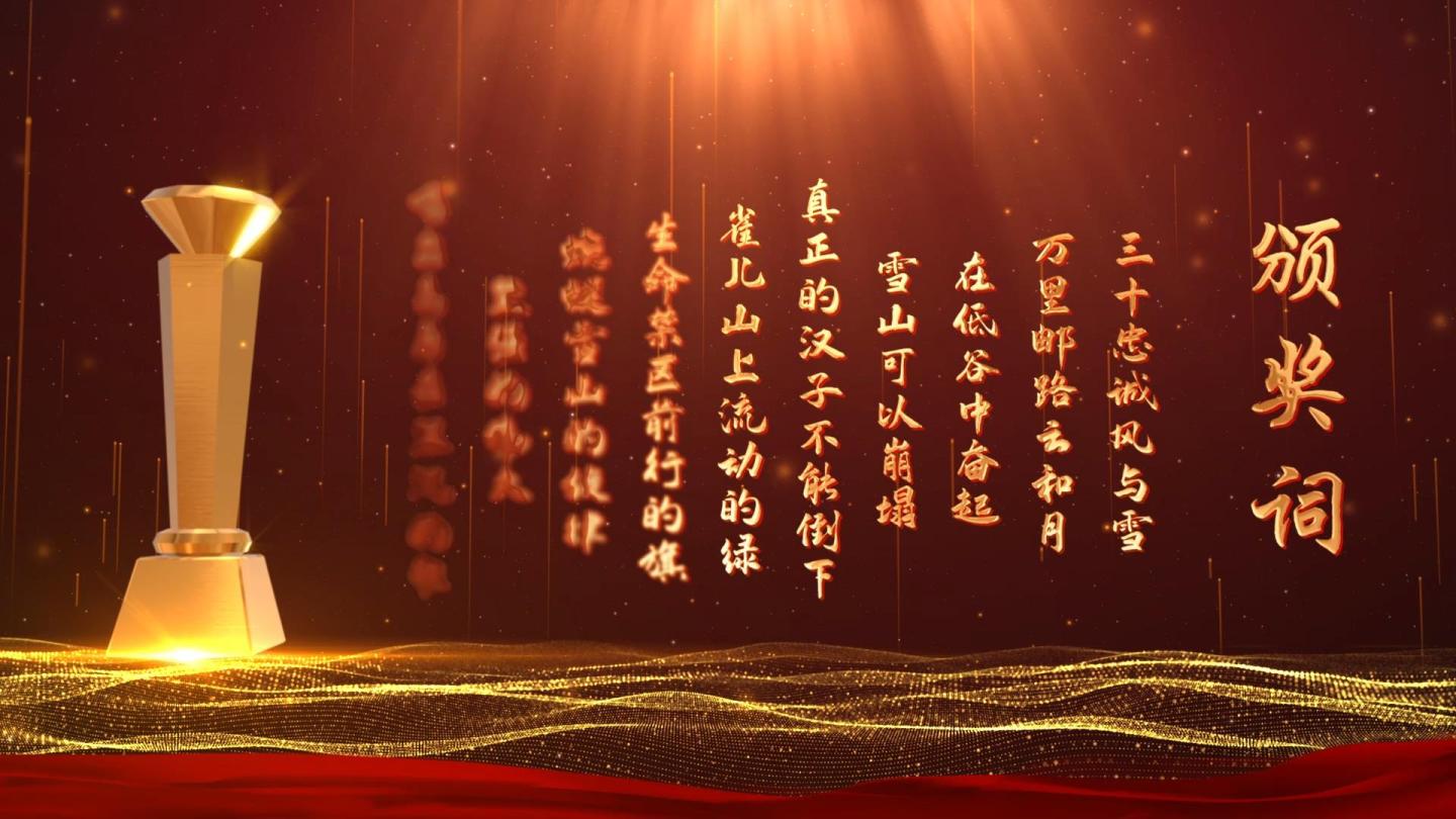 金色舞台奖杯颁奖背景视频下载_红动中国