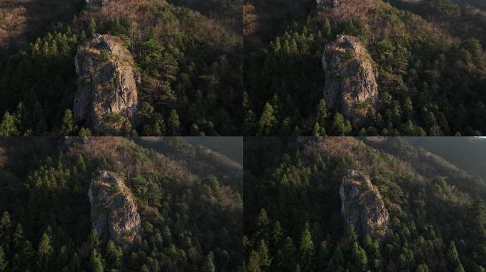 自然悬崖岩石奇石4K航拍