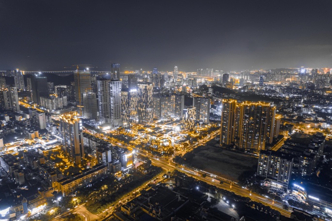 富华里夜景延时/珠海/香洲/大湾区/澳门