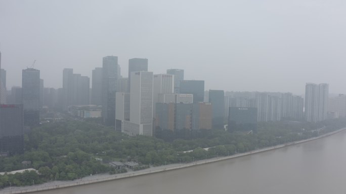钱江新城城市建筑4K航拍