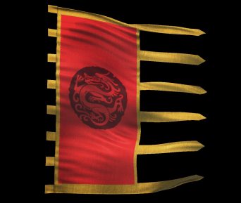 通用古代战旗军旗红视频素材