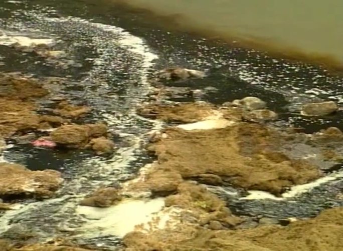 94年岷江被污染景象