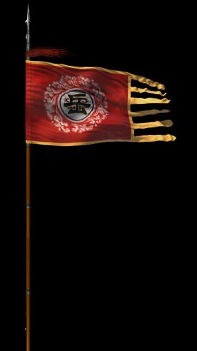 古代宋朝岳家军旗帜战旗军旗大旗视频素材