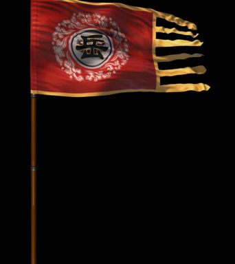 古代宋朝岳家军旗帜战旗军旗大旗视频素材