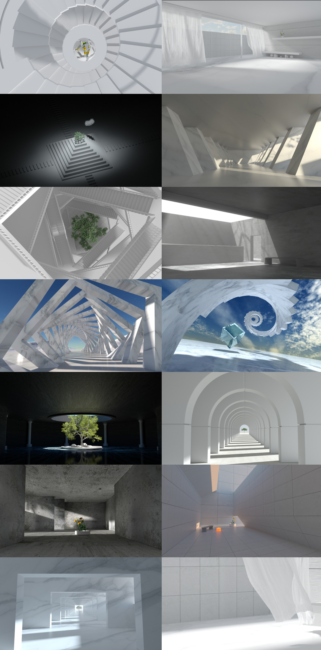 抽象概念建筑艺术高端动画-素材