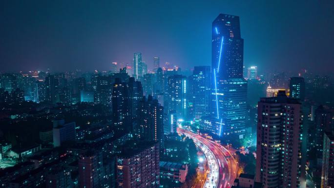 上海延安路高架最新4K延时摄影