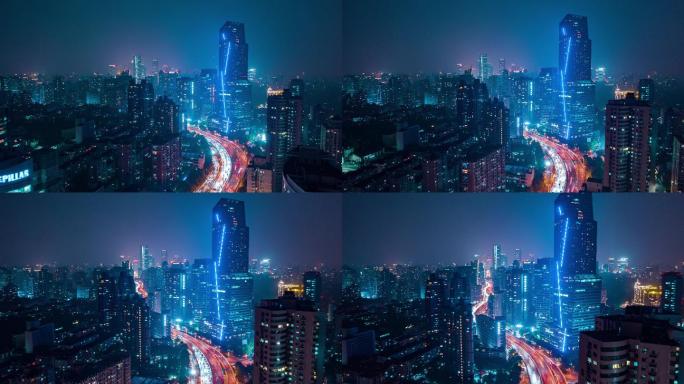 上海延安路高架最新4K延时摄影