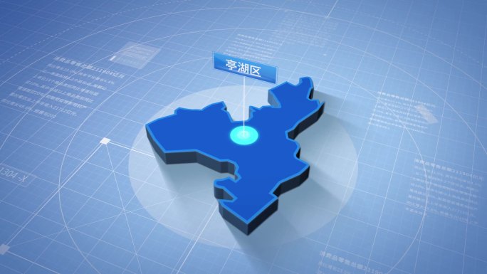 亭湖区三维科技感地图