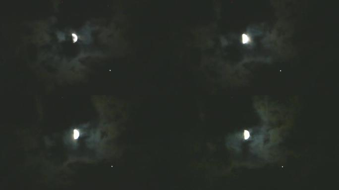 月月亮月傍晚月亮 玄月酷月当空傍晚上弦月