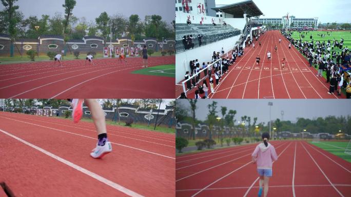 学校 校园  学生跑步   慢动作