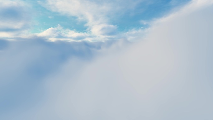 4K 穿越云海高空体积云