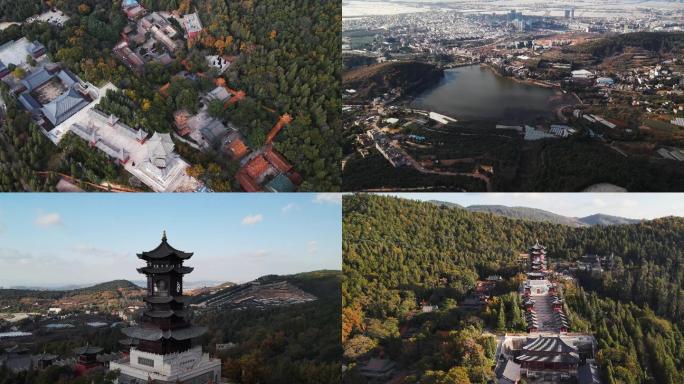 航拍昆明晋宁盘龙寺