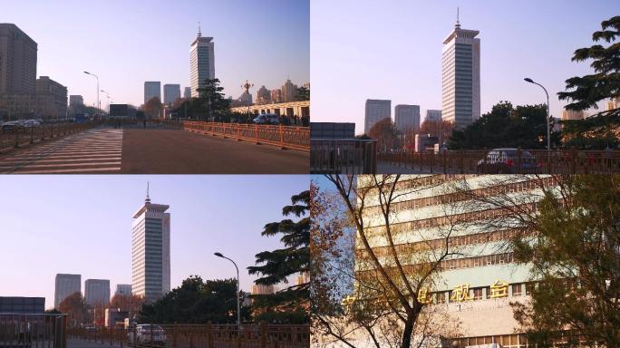 北京老央视大楼外景素材