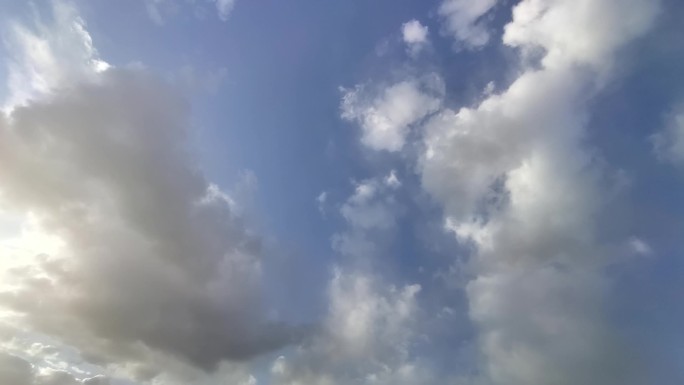 延时云 流动的云 蓝天 夕阳 天空