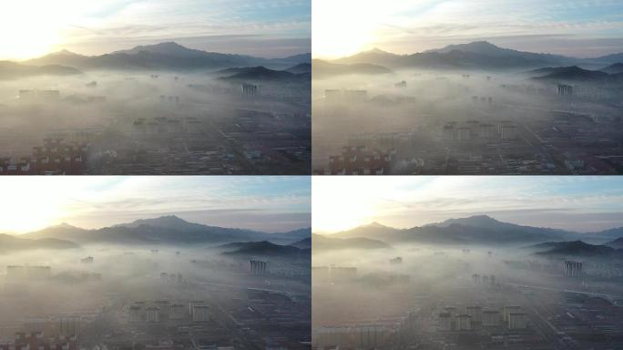 清晨雾气弥漫  空气质量