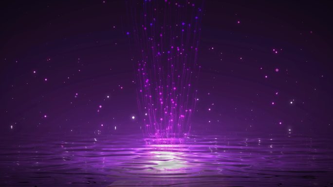 4K唯美紫色粒子拖尾背景