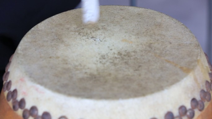 中国传统乐器小鼓特写现场声原素材