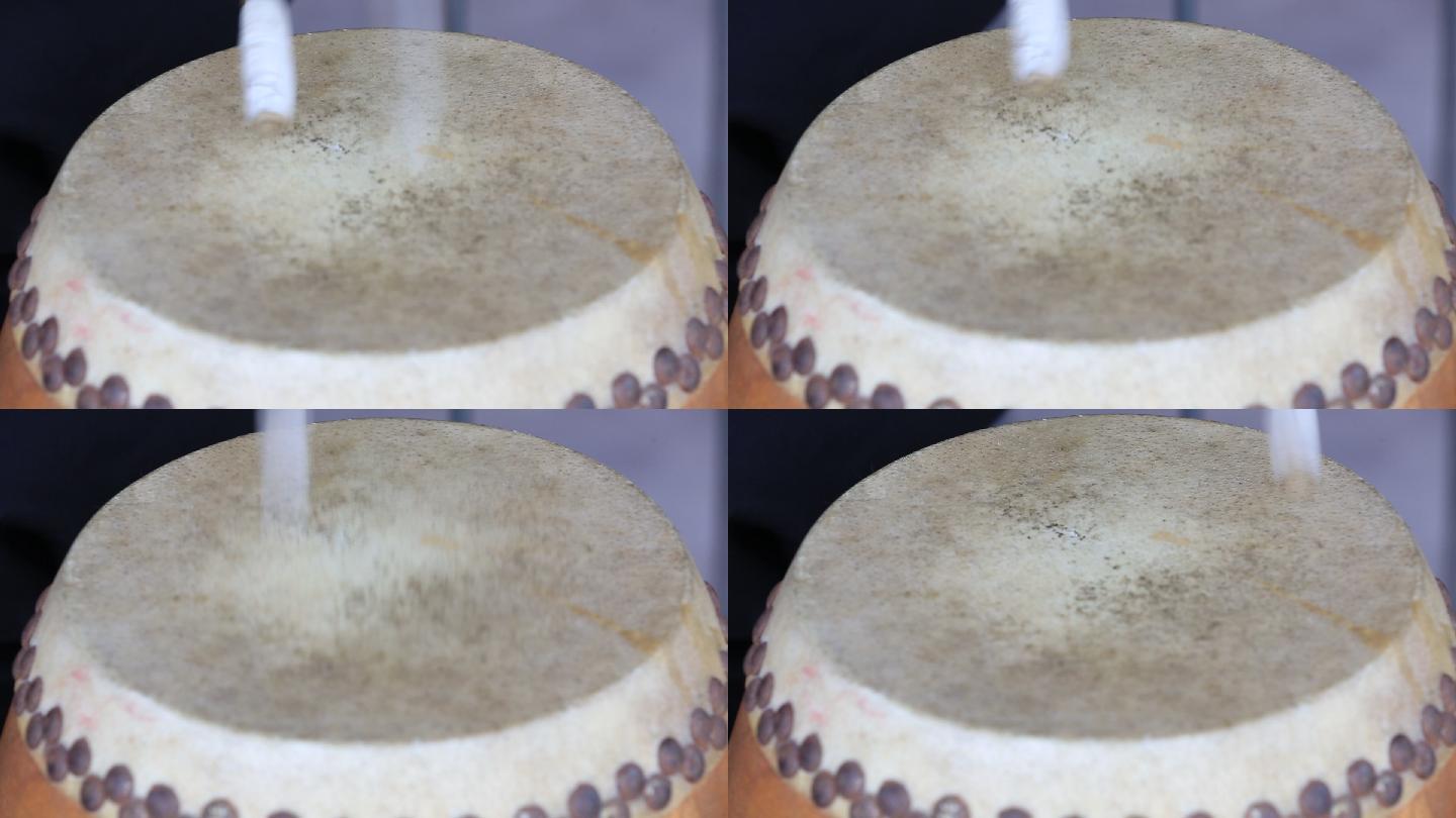 中国传统乐器小鼓特写现场声原素材