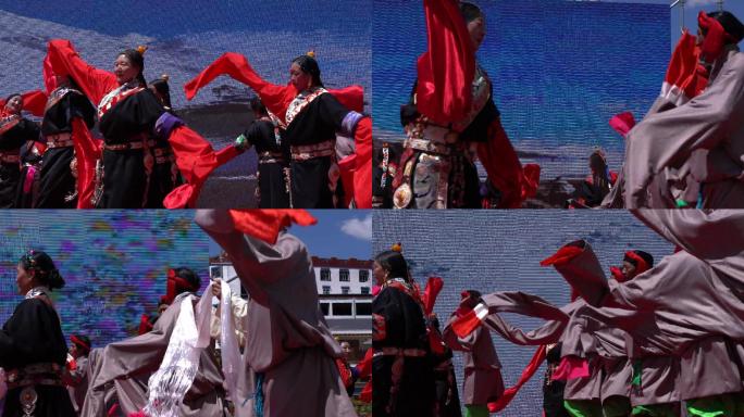 藏族舞蹈 欢庆欢乐欢歌跳舞