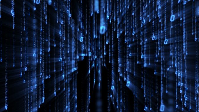 带通道 计算机黑客帝国数据流01代码下落