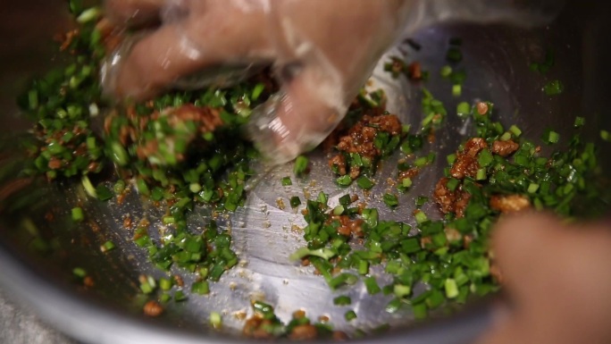 韭菜水饺 素三鲜 韭菜肉虾仁水饺