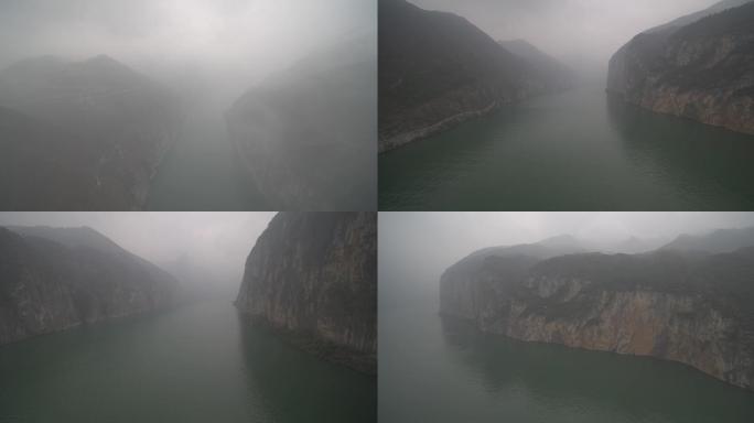 瞿塘峡巫峡航拍