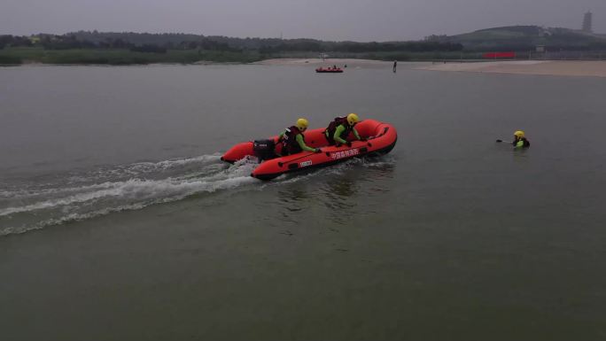 消防水域打捞救援溺水河流湖泊船打捞游泳桥