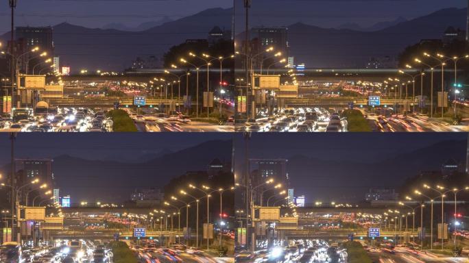 【交通】城市交通车流延时摄影
