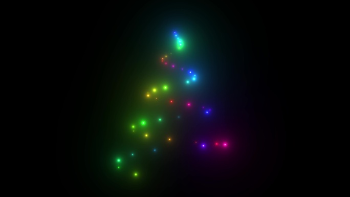 4K螺旋七彩灯光圣诞树光点慢闪烁AA