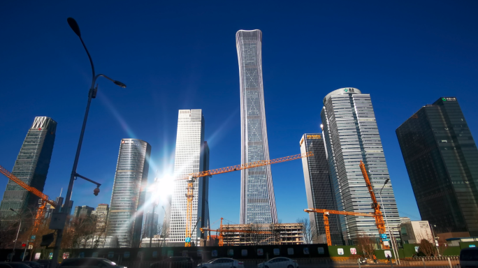 中国尊中信大厦多角度实拍素材