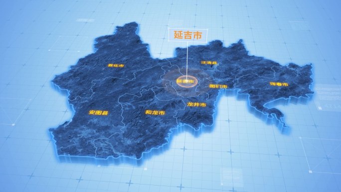 延边朝鲜族自治州延吉市三维科技地图