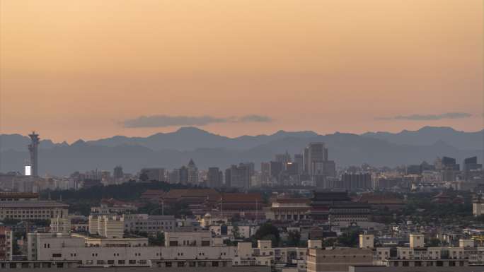 北京中轴线日转夜延时摄影