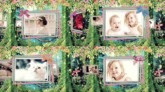 梦幻森林唯美儿童相册AE模板