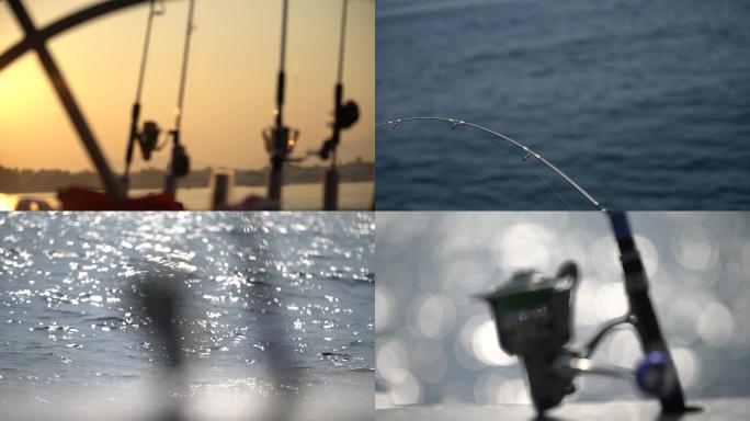 海钓渔具拍摄