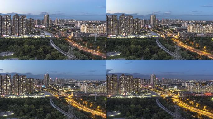 北京立水桥高楼延时摄影