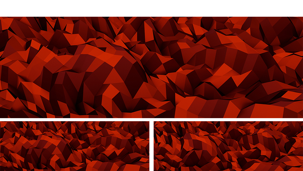 【宽屏时尚背景】红黑色块抽象几何立体空间