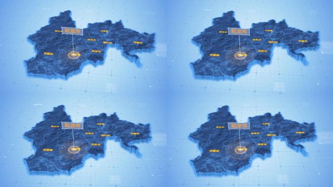 延边朝鲜族自治州和龙市三维科技地图