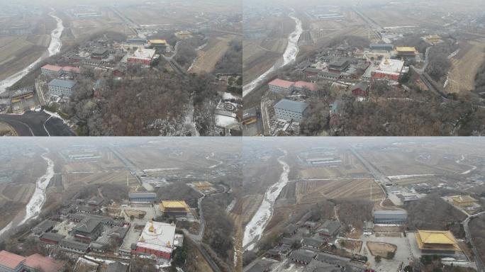沈阳中华寺冬季航拍