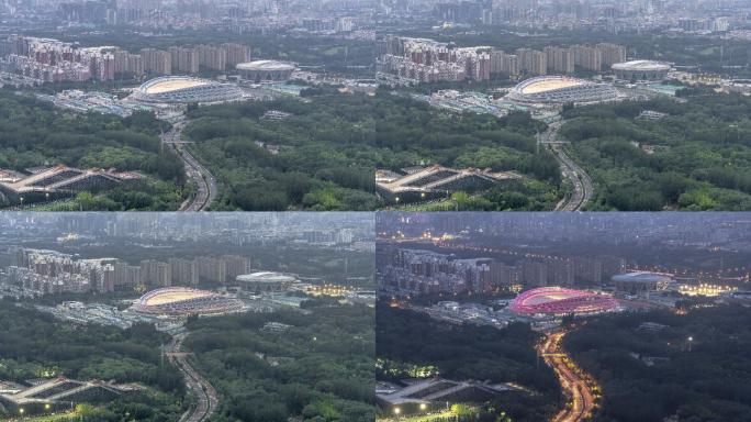 北京冬奥会主场馆冰丝带亮灯延时摄影
