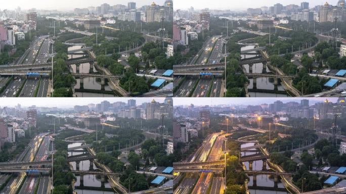 北京城墙与护城河日转夜延时摄影